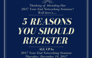 5 Reasons to Register for 2017 ALL CPAs Year-End Seminar